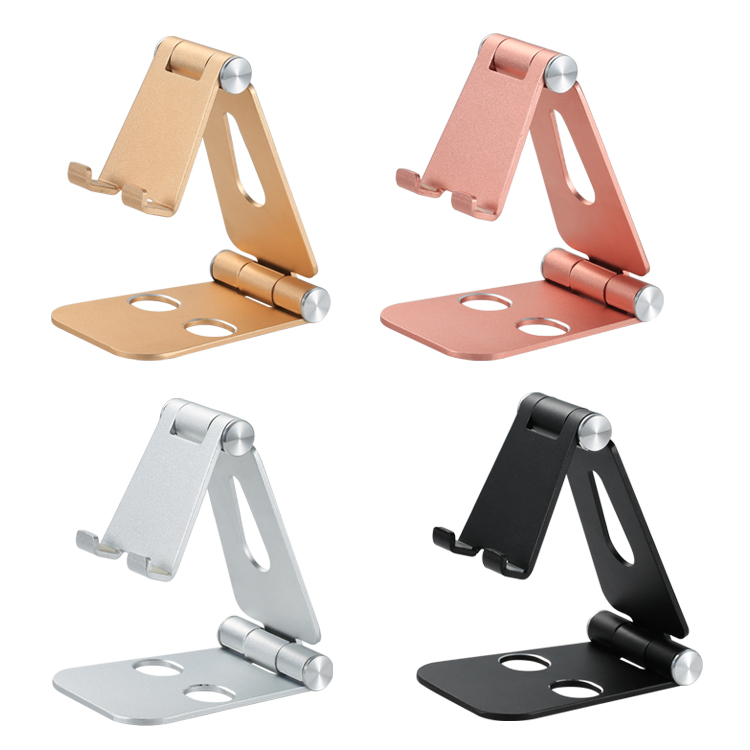 Foldable desk top cellphone holder double foldable mobilephone stand by stick