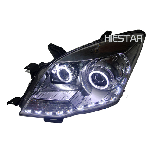 Toyota Old Prado 03 04 05 06 07 08 09 excellent quality headlights assemly with angel eyes led kits