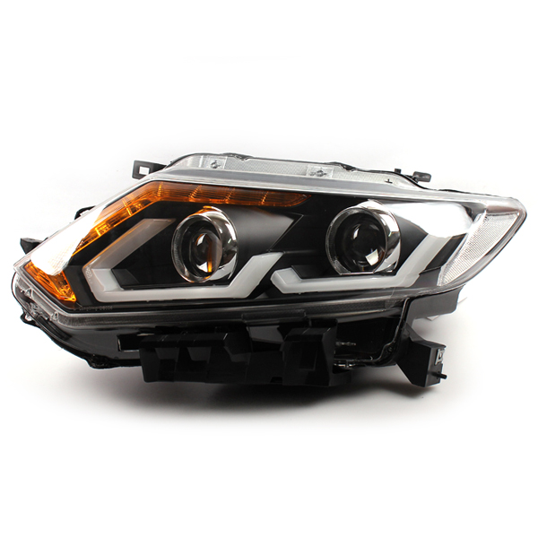 Nissian x-Trail 2014 guiding led lights HID ballast type (opt) assembly with bifocal lens tearful eyes