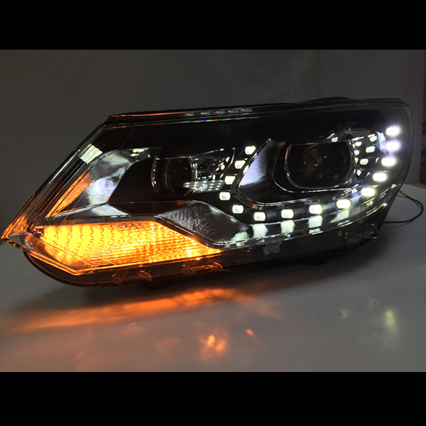 VW Tiguan 2013 Cool led headlights assembly angel eye with HID projector (opt)