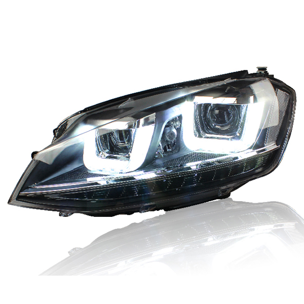 VW Golf 7 head lights high power excellent items with led angel eyes double lens