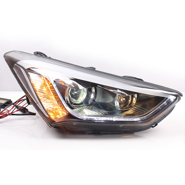 Hyundai IX45 led angel eyes led front lamps with HID projectors lens (optional)